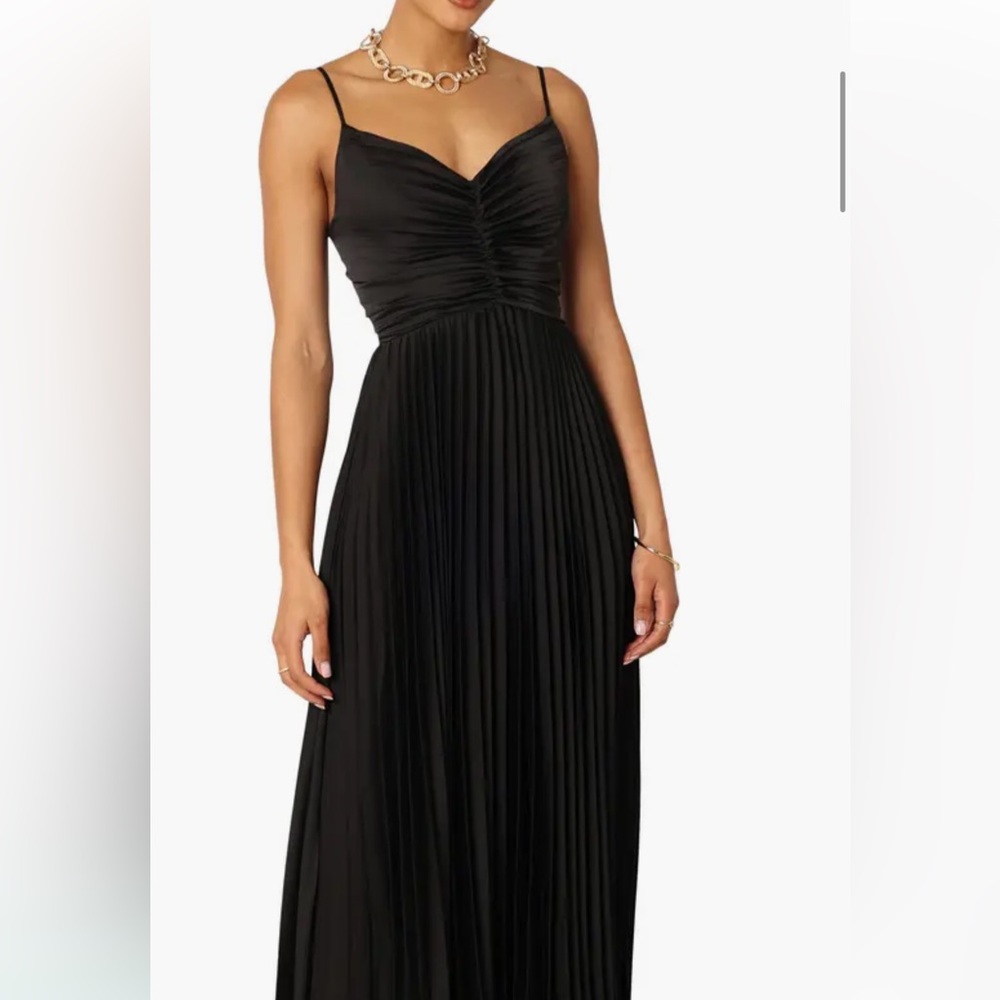 Petal & Pup Black Halter Maxi Dress for Cocktail Nights